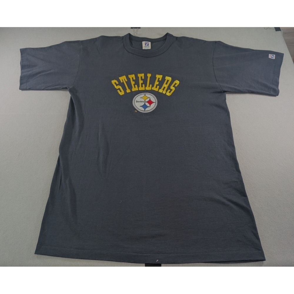 Vintage 80s Pittsburg Steelers Logo 7 NFL Football Single Stitch T-Shirt Large L